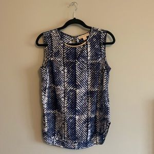 MICHAEL Michael Kors Blue Print Sleeveless Top